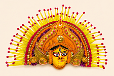Mukhauta . मुखौटा : Handmade Wall Hanging Chhau Mask - Parvati