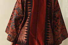 Kimono | Ajrakh Block Printed & Denim ~ Reversible Cotton Jacket