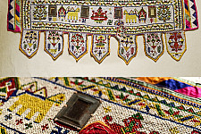 Prachin . प्राचीन | Bead Work ~Antique Hanging - Ganesha Toran (51" x 22.5" inch)