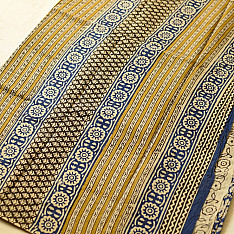 Indigenous Impressions ❣ Bagru Block Printed Cotton Saree - C