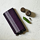 shop Begampuri Cotton Saree With Woven Border - Deep Violet