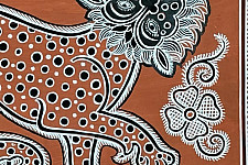 Mandana Art - Painting  of Lion ( 11 x 14 inch)