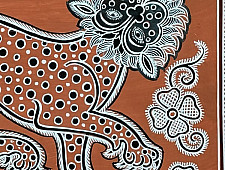 Mandana Art - Painting  of Lion ( 11 x 14 inch)