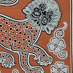 Mandana Art - Painting  of Lion ( 11 x 14 inch)