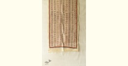 Pushparam . पुष्पारम | Kantha Silk Stole - Zig Zag & Triangles 