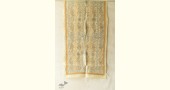 Kantha Embroidered Silk Stole with Yellow Zig Zag