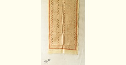 Pushparam . पुष्पारम | Hand Embroidered Kantha Silk Stole