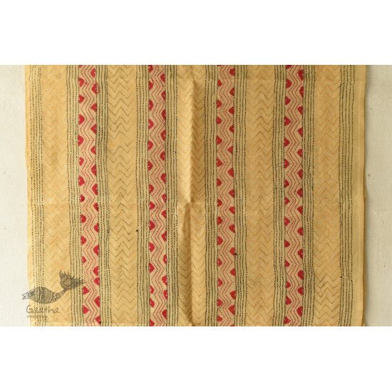 Hand Embroidered Kantha Tussar Silk Stole