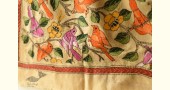 Kantha Embroidered Silk Stole - Sparrow 