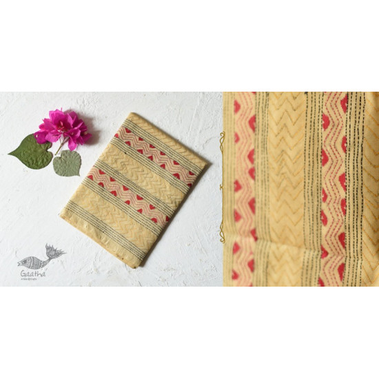 Hand Embroidered Kantha Tussar Silk Stole