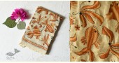 Kantha Tussar Silk Stole - Fish Hand Embroidery