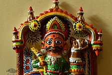 Molela ❉ Terracotta Plaques ❉ Bhathiji Maharaj statue