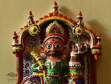 Molela ❉ Terracotta Plaques ❉ Bhathiji Maharaj statue
