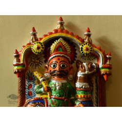 Molela ❉ Terracotta Plaques ❉ Bhathiji Maharaj statue