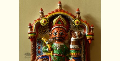 Molela ❉ Terracotta Plaques ❉ Bhathiji Maharaj statue