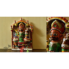 Molela ❉ Terracotta Plaques ❉ Bhathiji Maharaj statue