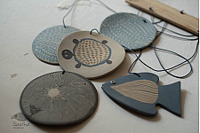 Ceramic . Hangings |  Handmade Ceramic Chimes - A