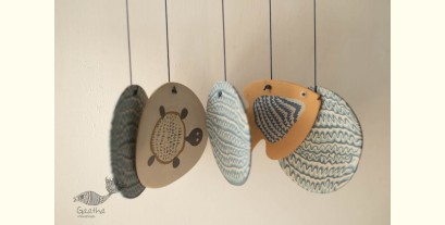 Ceramic . Hangings |  Handmade Ceramic Chimes - B