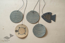 Ceramic . Hangings |  Handmade Ceramic Chimes - C