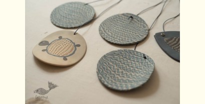 Ceramic . Hangings |  Handmade Ceramic Chimes - C