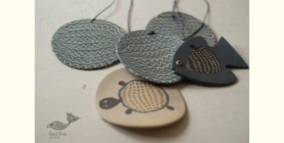 Ceramic . Hangings |  Handmade Ceramic Chimes - C