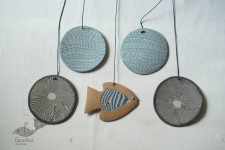 Ceramic . Hangings |  Handmade Ceramic Chimes - D