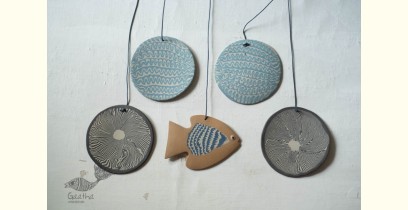 Ceramic . Hangings |  Handmade Ceramic Chimes - D