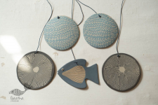 Ceramic . Hangings |  Handmade Ceramic Chimes - E