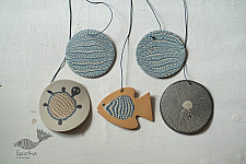 Ceramic . Hangings |  Handmade Ceramic Chimes - F