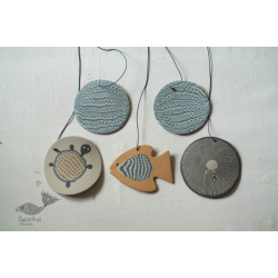 Ceramic . Hangings |  Handmade Ceramic Chimes - F