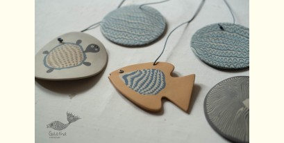 Ceramic . Hangings |  Handmade Ceramic Chimes - F