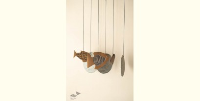 Ceramic . Hangings |  Handmade Ceramic Chimes - Three Fishes