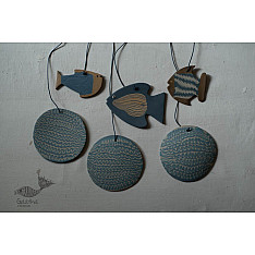 Ceramic . Hangings |  Handmade Ceramic Chimes - Fishes