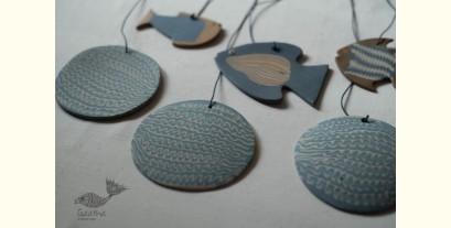 Ceramic . Hangings |  Handmade Ceramic Chimes - Fishes