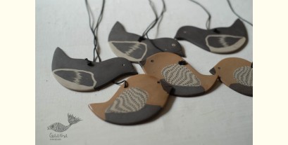 Ceramic . Hangings |  Handmade Ceramic Chimes - Birds