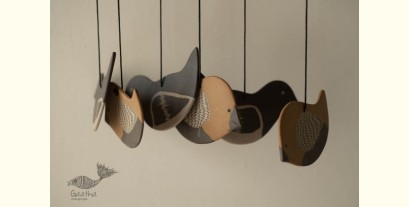 Ceramic . Hangings |  Handmade Ceramic Chimes - Birds