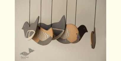 Ceramic . Hangings |  Handmade Ceramic Chimes - Birds