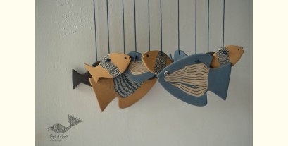 Ceramic . Hangings |  Handmade Ceramic Chimes - Bunch of Fishes