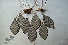 Ceramic . Hangings |  Handmade Ceramic Chimes - Leaves & Birds