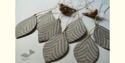 Ceramic . Hangings |  Handmade Ceramic Chimes - Leaves & Birds