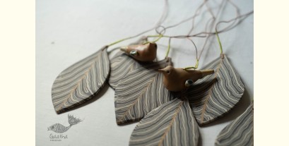 Ceramic . Hangings |  Handmade Ceramic Chimes - Leaves & Birds