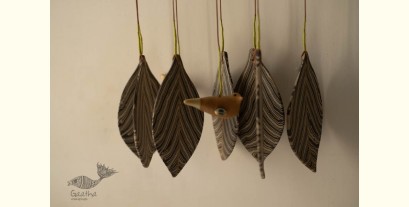 Ceramic . Hangings |  Handmade Ceramic Chimes - Leaves & Birds