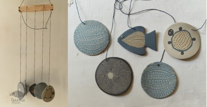 Ceramic . Hangings |  Handmade Ceramic Chimes - A