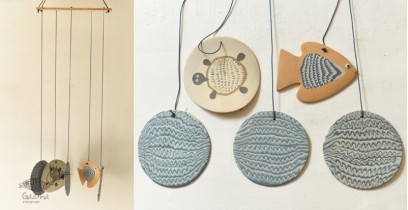 Ceramic . Hangings |  Handmade Ceramic Chimes - B