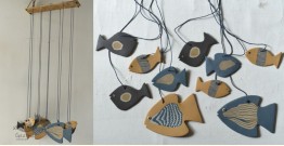 Ceramic . Hangings |  Handmade Ceramic Chimes - Bunch of Fishes