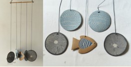 Ceramic . Hangings |  Handmade Ceramic Chimes - D