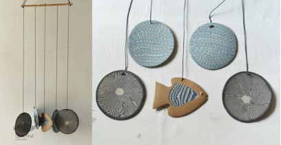 Ceramic . Hangings |  Handmade Ceramic Chimes - D