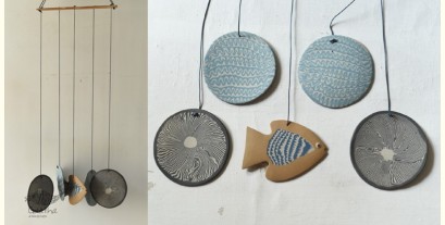 Ceramic . Hangings |  Handmade Ceramic Chimes - D