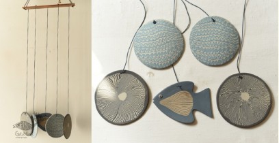 Ceramic . Hangings |  Handmade Ceramic Chimes - E