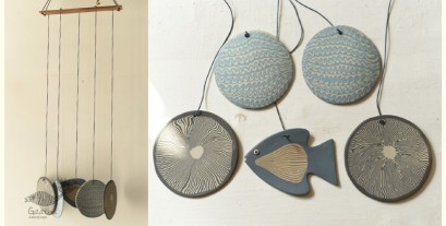 Ceramic . Hangings |  Handmade Ceramic Chimes - E